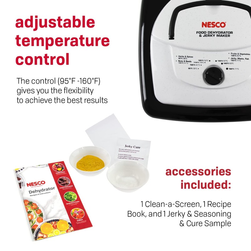 Nesco FD-80A Square Shaped Food Dehydrator, For Snacks, Fruit, Beef