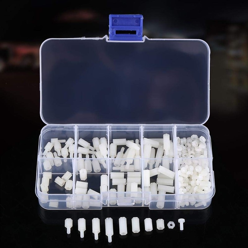 M2.5 Male-Female Hex Nylon Spacer Standoff Screw Nuts Motherboard Assortment