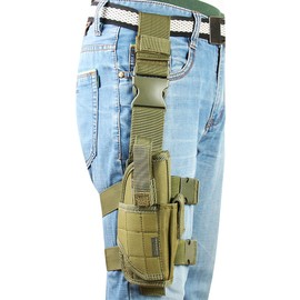 Nehostertfy Adjustable Drop Leg Holster, Right Handed Tactical Thigh Pistol Gun Holster Leg Harness (XL)