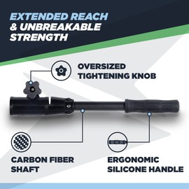 Newport Tiller Extension Handles - with Outboard Motors & Trolling Motors - Carbon Fiber Wrapped Composite Shaft - Available in 18", 24", and 32" Lengths - Ultimate Comfort & Control (24")