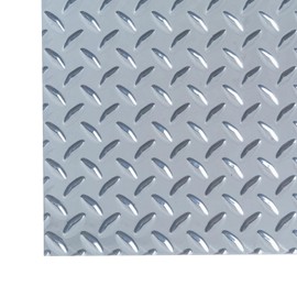 M-D Building Products 57306 12 in. x 24 in. x .025 in. Silver Aluminum Sheet Diamond Tread