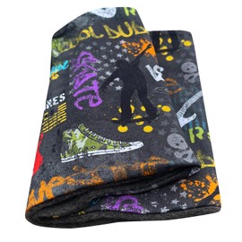 Wollhuhn Eco Girls/Women/Boys Warm Slip-On Scarf/Neckerchief Inner Fleece Lined Many Designs Winter Transitional Periods (Made of Organic Fabrics) 20220522, Cool Stuff Dark Grey/Charcoal