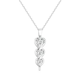 kissdove Sterling Silver Heart Necklace for Mothers Day Classic Necklaces for Women Hypoallergenic Jewelry for Mom Available in White