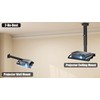 2-Be-Best Universal Projector Ceiling Mount with Tray, 14.8-24.8IN / 37.5-63CM