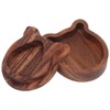 Guitar Pick Box Sapele Wood Cartoon Bear Instrument Accessories Storage