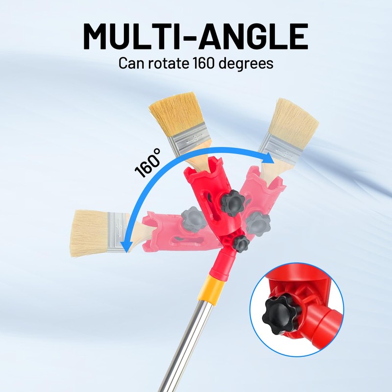 Ninnyi 1.7m Multi Angle Paint Brush Extension Pole Set, 1