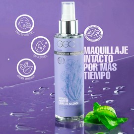 GOC, Fijador de maquillaje, Fixer Skin, Aporta larga duración a todo el maquillaje, Ideal para todo tipo de pieles, Brinda hidratación a la piel, GFIX