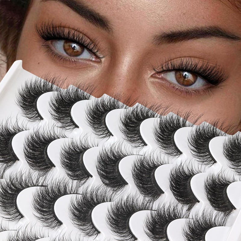 Losha Lashes Fluffy Cat Eye Lashes 14 Pairs 3D False