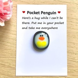 Pocket Penguin, Pocket Penguin Hug, Mini Cute Pocket Penguin Hug Animal Decoration, for Special Cute Penguin Pocket Keepsake Ornament, Encourage Gift for Friends,Lovers, Birthday, Wedding