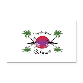 CafePress Dauphin Island Alabama Rectangle Car Bumper Magnet