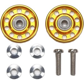 Tamiya 95704 Mini 4WD Special Design, Lightweight, 0.5 inch (13 mm) All Aluminum Bearing Roller, Gold