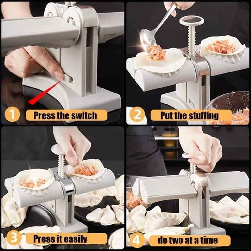 Stainless Steel Double Head Automatic Dumpling Maker Machine - Versatile
