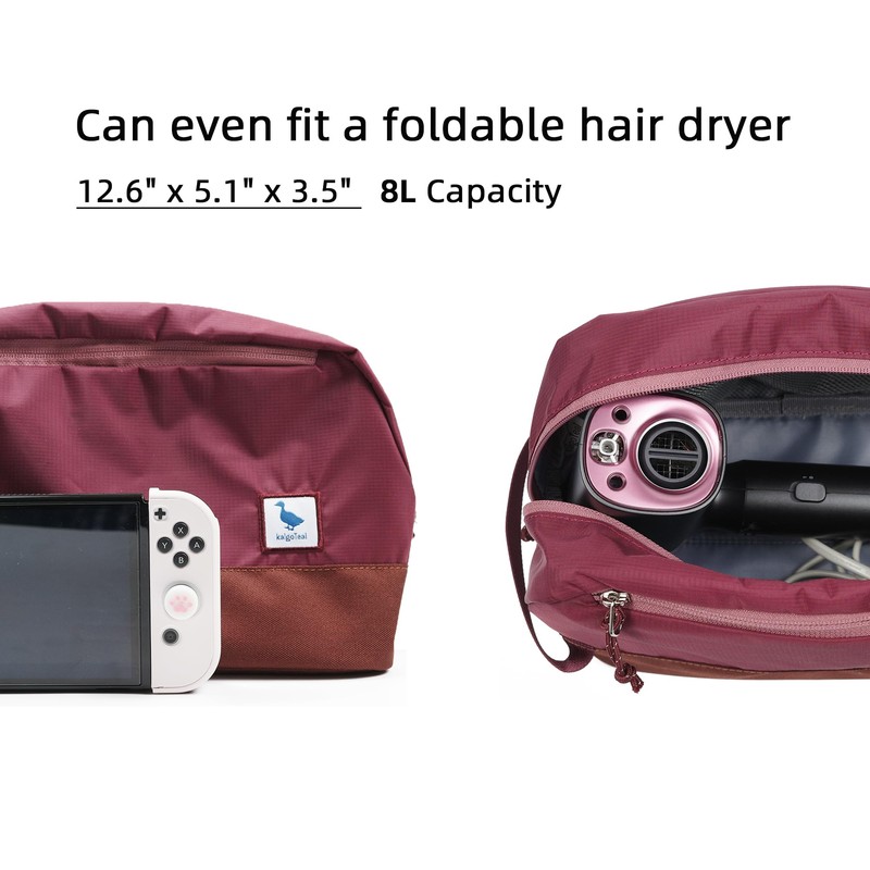 KalgoTeal Travel Toiletry Bag 8L, Large Packing Cube with Waterproof