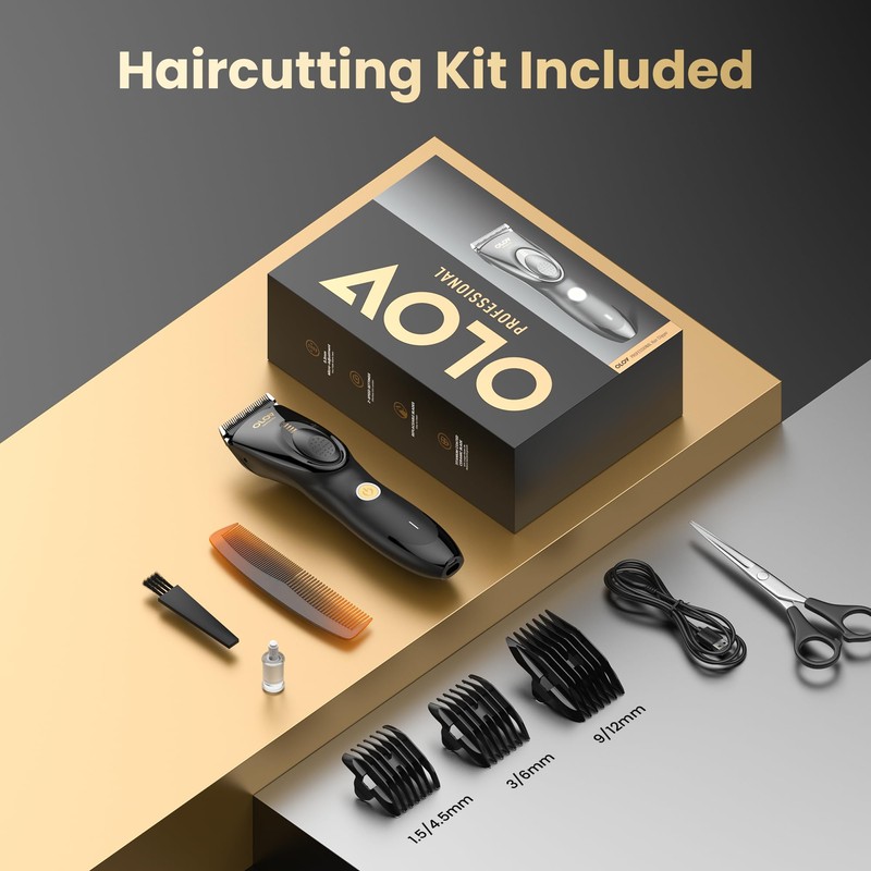 OLOV PROFESSIONAL Hair Clippers for Men, Cordless Hair Clipper Kit,