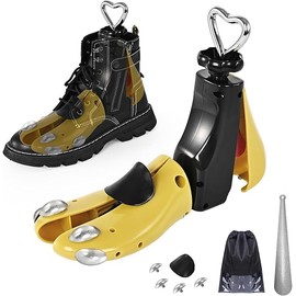 UHIAGREE Shoe Stretcher Women Men, Boot Stretcher, Adjustable Unisex Boot Wide Feet Yellow Metal Plug M (For Wm's 10-12, Men's 9-11) Pack of 1
