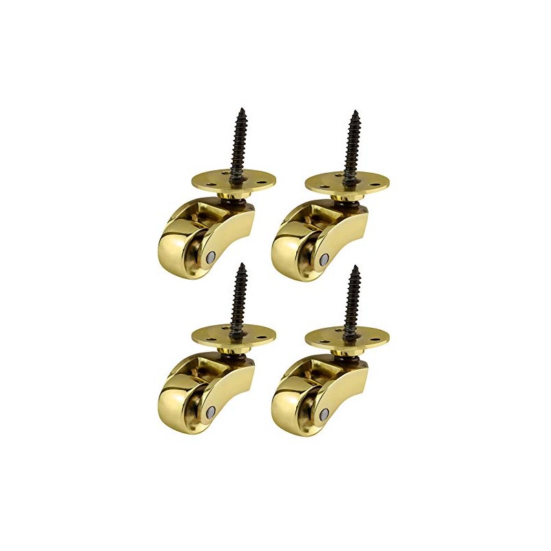 Solid Brass Castors Casters with 22mm Wheels – Genuine Solid