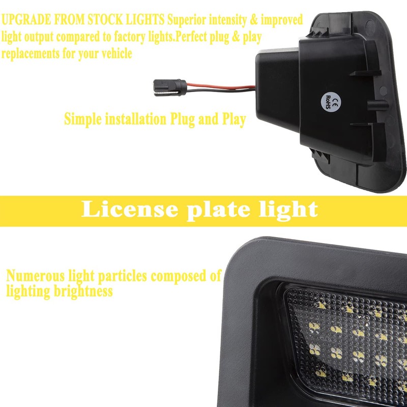 NFSpeeding License Plate Lights Fits for 2003-2018 RAM 1500 2500