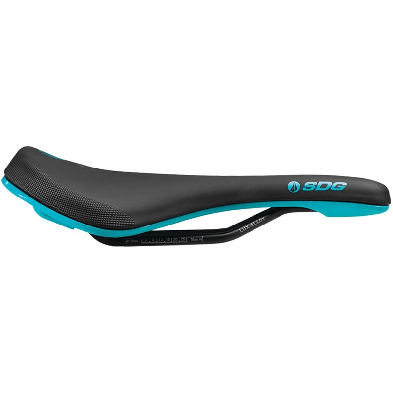 BEL AIR 3.0 MAX LUX-ALLOY RAIL SADDLE Black Microfibre Top/Turquiose
