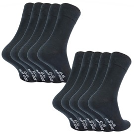 Cliff Edge® Breathable Business Socks for Men and Women (Packs of 5 / 10 / 20 Pairs) No Sweating Thanks to Excellent Non-Lint / Non-Fluff Quality - 43-46