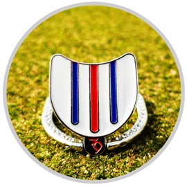BIRDIE79 Birdie Marker - Golf Ball Alignment Tool (2 Piece), Triple Line, Adjustable Tilt and Visual Enhanced Cubic Beads