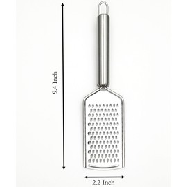 Cheese Grater, 9.4 Inch x 2.2 Inch Stainless Steel Vegetables Zester for Vegetables, Cheese, Fruits and Lemon (1)
