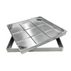 Natotela 24x24 inch Invisible Stainless Steel Manhole Cover and Frame,