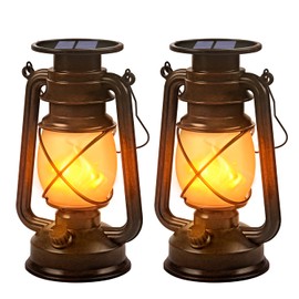 Martiount Solar Lanterns for Outdoor Use - Pack of 2 Solar Garden Light Waterproof Decorative Solar Lights for Outdoor Vintage Hanging Solar Light for Garden Patio Yard