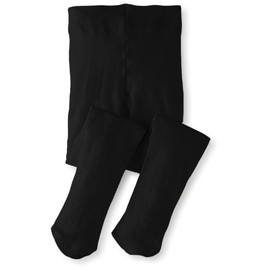 Jefferies Socks Girls 2-6x Pima Cotton Tights, Black, 4-6 Years