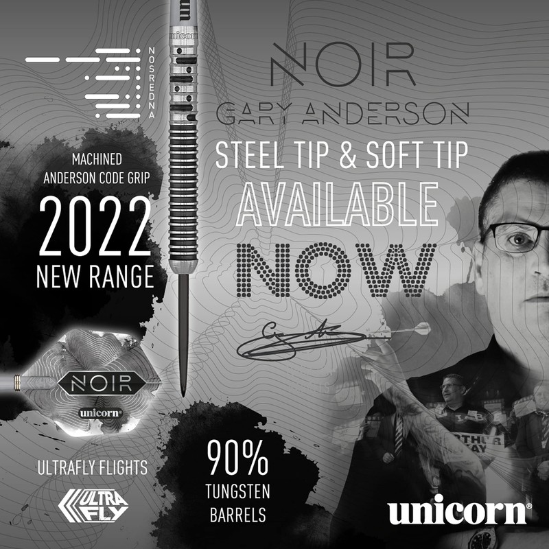 Unicorn Gary Anderson Noir Phase 5 90% 22 g