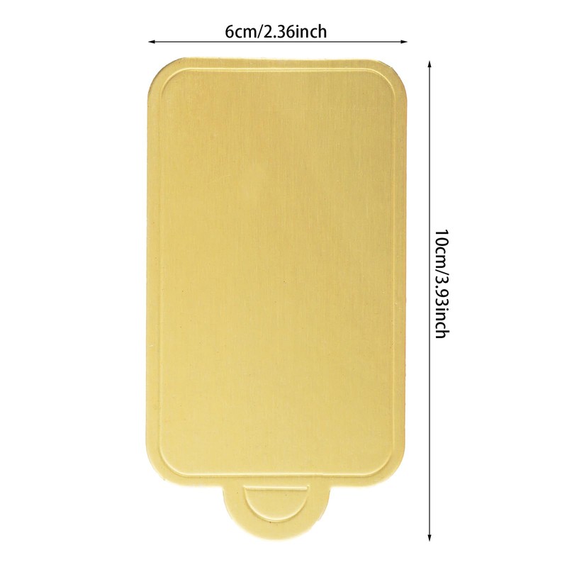 Rthjsfj 100pcs Mini Cake Boards, Gold Cake Base Paper Cupcake