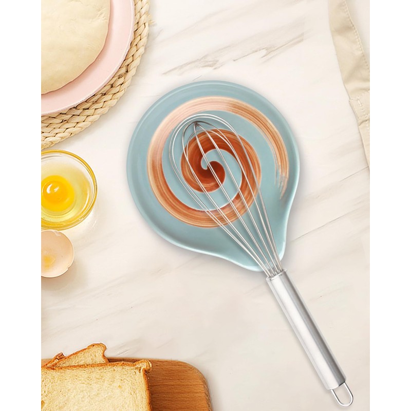 VanlonPro Ceramic Spoon Rest, 5 Inch Spoon Holder for Stove