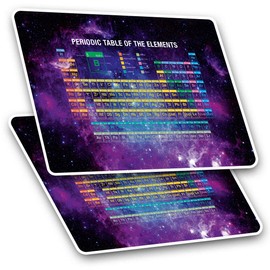 Rectangle Stickers (Set of 2) 10cm - Space Periodic Table Science Chemistry Fun Decals for Laptops,Tablets,Luggage,Scrap Booking,Fridges, #8363