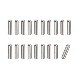 sourcing map Dowel Pins 304 Stainless Steel Round Head Flat Fasteners 1.5 x 6 mm Pack of 20