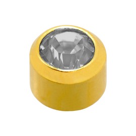 Caflon Blu Gold Plated Large April Birthstone Studs, 0.07 kg