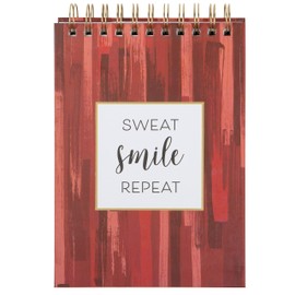 fitlosophy MTJA-24054 Top Bound Twin Wire Fitness and Nutrition Guided Journal, Blue