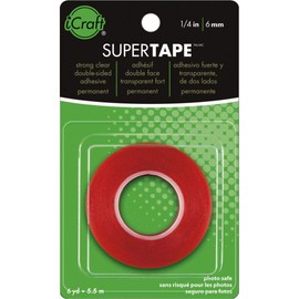 iCraft iCraft SuperTape Strong Double Sided Permanent Double-sided Adhesive 1/4" x 6 yards Clear