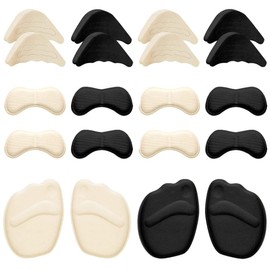 XPEX 10 Pairs of Heel Protectors for Shoes, Shoe Fillers, Adjustable Shoe Fillers, Heel Pads, Heel Protection, for Blisters, Relieves Pain, Protection Against Friction