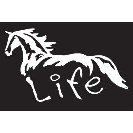 The Pixel Hut Horse Life 7" Vinyl Car Truck Window Sticker Decal