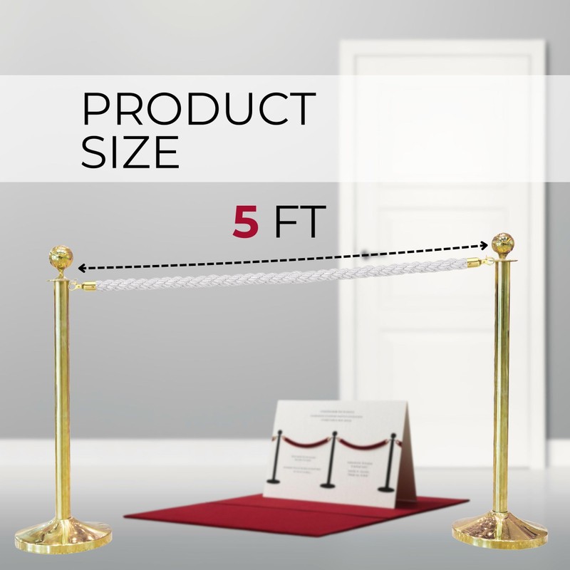 4 Pack of Stanchion Set for Party - White VIP