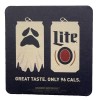 Miller Lite 2 Miller Lite 4" Square Coasters - Grim