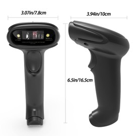 USB Laser Barcode Scanner Wired Handheld 1D Bar Code Scanner Reader Black