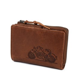 Peanuts SNOOPY 73320 Bi-Fold Wallet, Vertical Type, Genuine Leather, Himeji Leather, JOE COOL Motorcycle Men's Snoopy, Camel