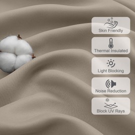 Chyhomenyc Stone Short Blackout Curtains 36 Inch Length, Small Kitchen Curtain Tier Rod Pocket Half Window Curtains for Bathroom Basement Cabinet Camper RV Bunk, 2 PCS, Each 30" Wx36 L