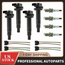 NEW For Toyota Scion XA XB 1.5L Ignition Coil & Spark Plug w/plugs UF316 90919-02240