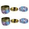 LABRIMP 2pcs Delicate Tea Box Multi-function Sealed Tinplate Containers for Scented Tea Loose Powder for Home Kitchen Storage