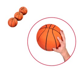 MD Sports Size 3 Basketball, Indoor & Outdoor 3-Pack, 7-inch Diameter Durable Rubber Ball, Perfect for Arcade Games