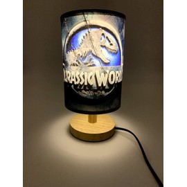 Table Lamp Bedside Light Dinosaur Wood Base Room Decoration or Great Gift Ideas