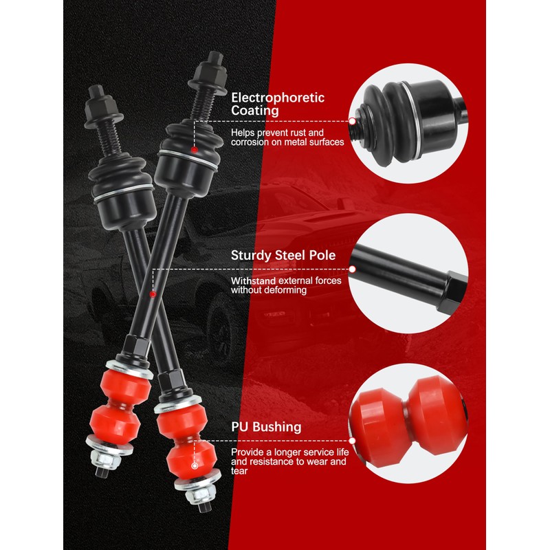 Front Sway Bar End Links Kit for 2009-2022 Dodge Ram