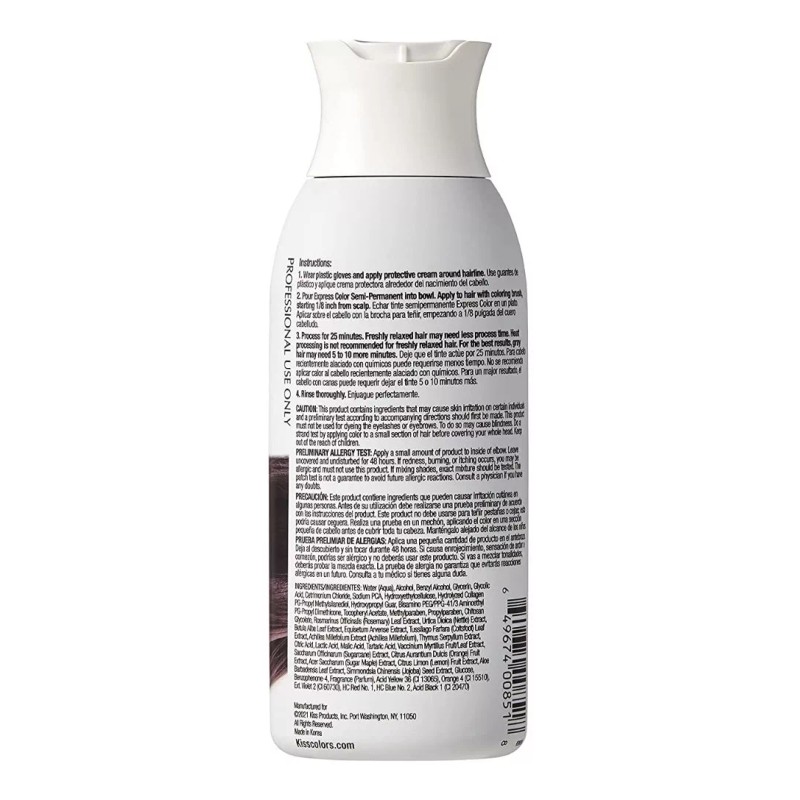 Kiss Express - Tinte De Cabello Semipermanente De 3.4 Fl