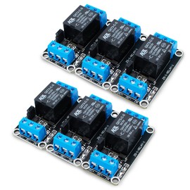 Innfeeltech 6pcs DC 5V Relay Module 1-Channel Relay with Optocoupler High or Low Level Trigger Expansion Board
